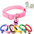 Fashion Cute Dot Print Bell Adjustable Pet Collar